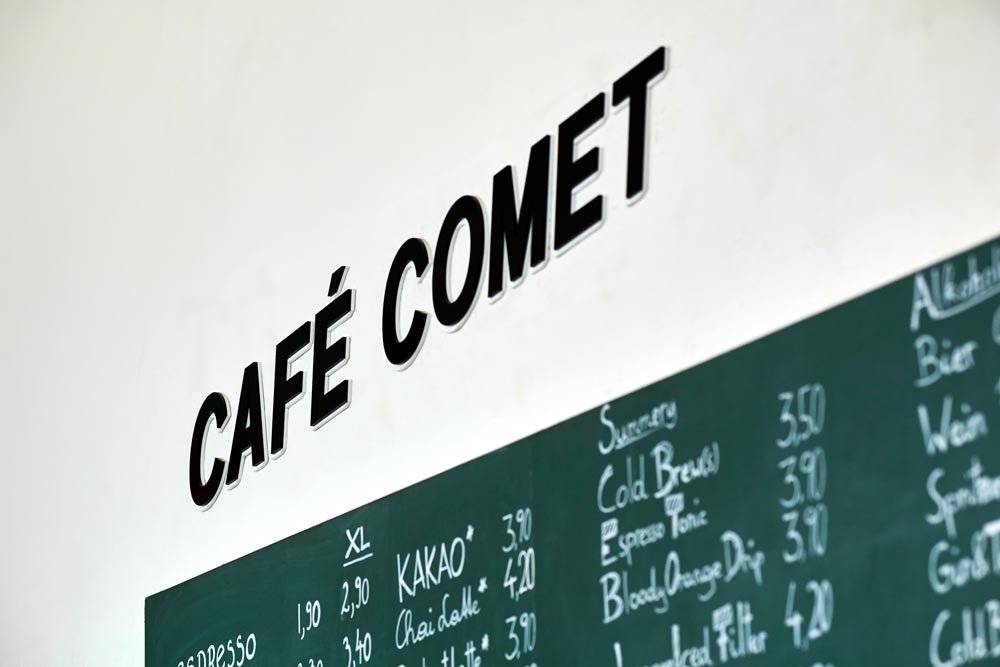 Photograph of the Café Comet Logotype